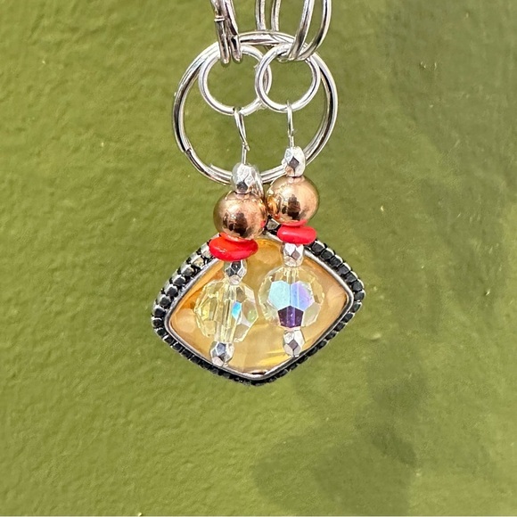 OOAK Assemblage Art Gold & Silver Medallion Pedant Necklace Handmade Steampunk - Picture 7 of 16